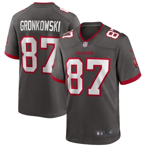 Rob Gronkowski Tampa Bay Buccaneers Nike Alternate Game Jersey - Pewter