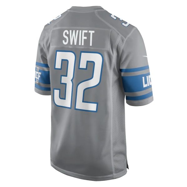 Swift Detroit Lions Nike 3 D'Andre Swift Detroit Lions Nike Game Authentic Nfl Jersey - Silver