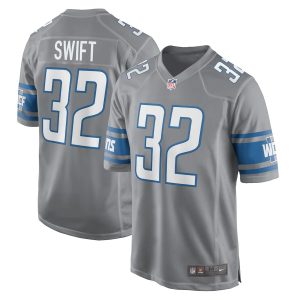 D'Andre Swift Detroit Lions Nike Game Authentic Nfl Jersey - Silver