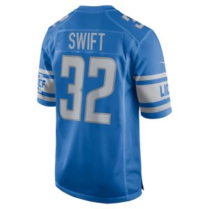 Swift Detroit Lions Nike Game Jersey 3 D'Andre Swift Detroit Lions Nike Game Authentic Nfl Jersey - Blue