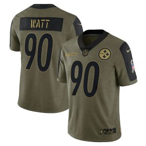 T.J. Watt Pittsburgh Steelers Nike Salute To Service Limited Player Jersey - Olive
