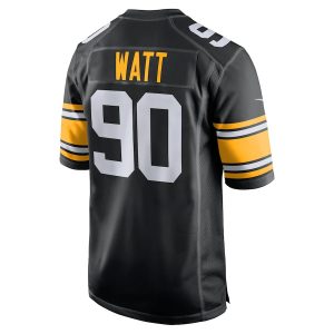 T.J. Watt Pittsburgh Steelers Nike Alternate Game Jersey Black 2 T.J. Watt Pittsburgh Steelers Nike Alternate Game Jersey - Black
