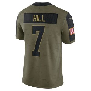 Taysom Hill New Orleans Saints Nike 2021 Salute To Service Limited Player Jersey Olive 2 Taysom Hill New Orleans Saints Nike 2021 Salute To Service Limited Player Jersey - Olive