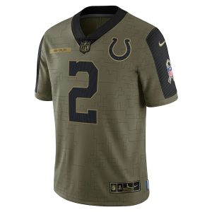 ndianapolis Colts Carson Wentz Nike Olive 20211 Men's Indianapolis Colts Carson Wentz Nike Olive Salute To Service Limited Authentic Nfl Jersey