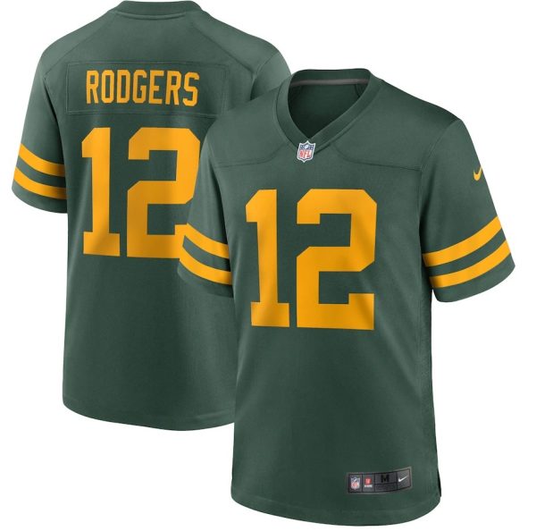 Men's Green Bay Packers Aaron Rodgers Nike Green Alternate Game Authentic Nfl Jersey