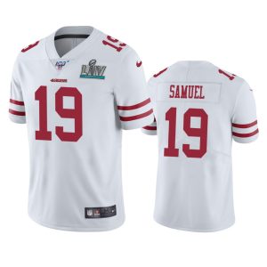 Men’s San Francisco 49ers Deebo Samuel White #19 Super Bowl LIV Vapor Limited Jersey