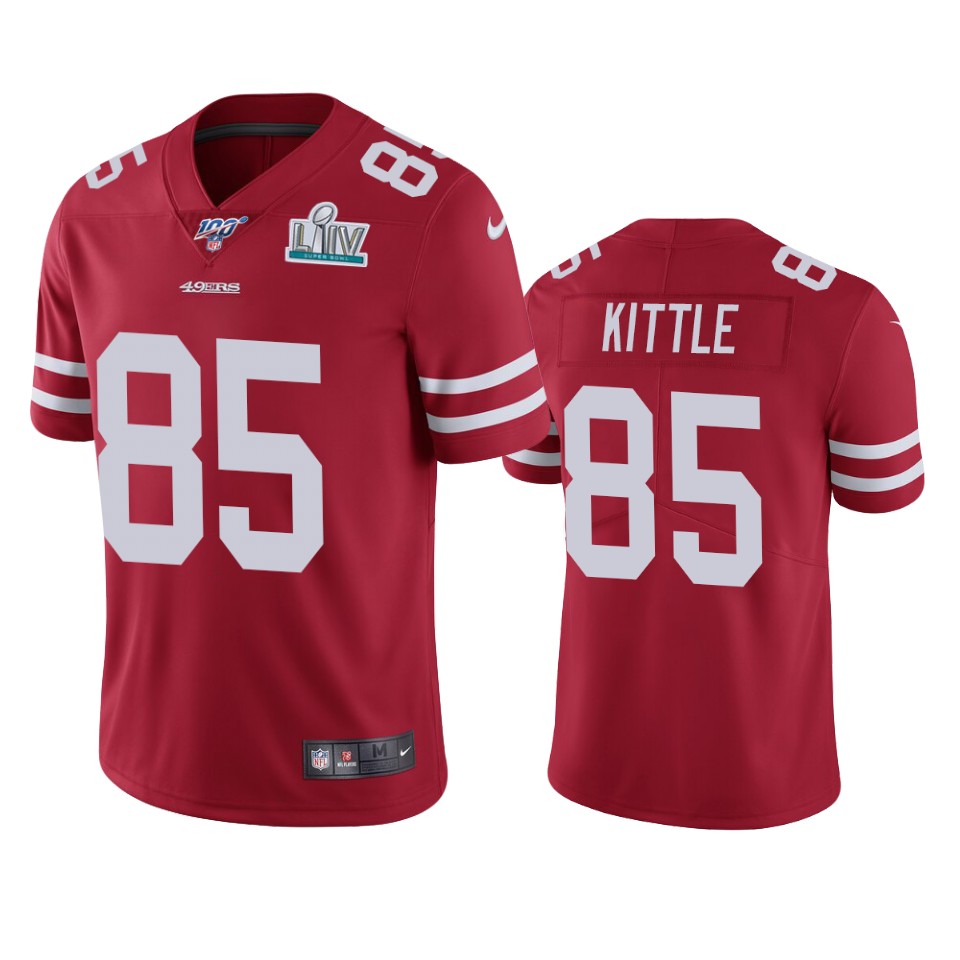 Men’s San Francisco 49ers George White #85 Scarlet Vapor Limited Jersey Super Bowl LIV Jersey