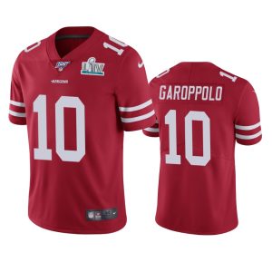 Men’s San Francisco 49ers Jimmy Garoppolo Scarlet #10 Vapor Limited Jersey Super Bowl LIV Jersey