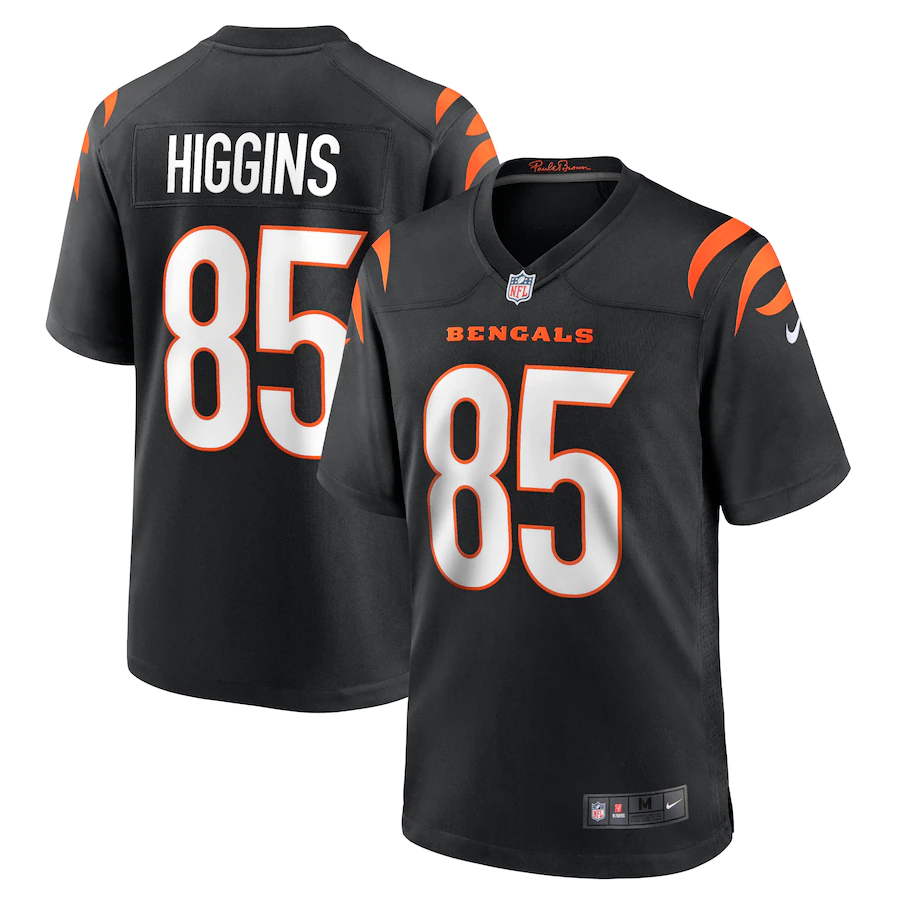 Tee Higgins #85 Black Cincinnati Bengals Game Stitched Jersey