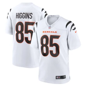 Tee Higgins #85 White Cincinnati Bengals Game Stitched Jersey