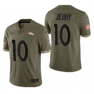 Jerry Jeudy Broncos #10 2022 Salute To Service Olive Limited Jersey