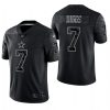 Men's Dallas Cowboys #7 Trevon Diggs Black Reflective Limited Jersey