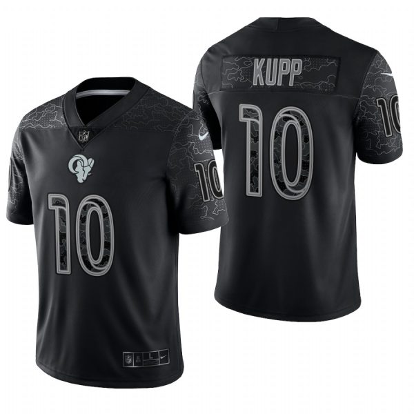 Men's Los Angeles Rams #10 Cooper Kupp Black RFLCTV Limited Jersey