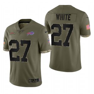 Tre'Davious White Bills #27 2022 Salute To Service Olive Limited Jersey