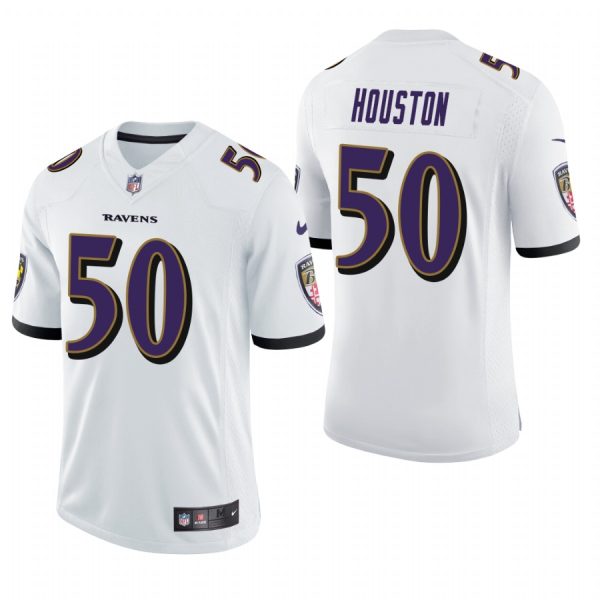 Justin Houston Baltimore Ravens White Vapor Limited Nike Jersey