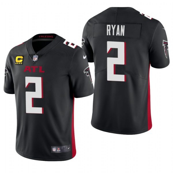 Matt Ryan Atlanta Falcons Black Captain Patch Vapor Limited Nike Jersey