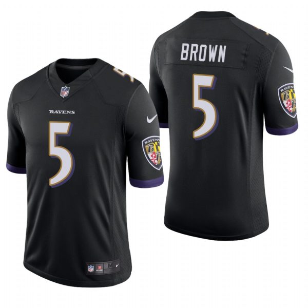 Marquise Brown Baltimore Ravens Black Vapor Limited Nike Jersey