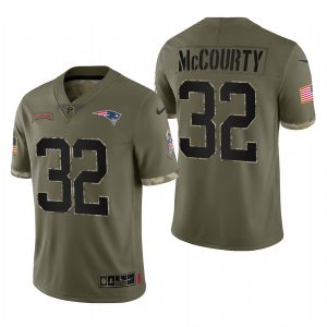 Devin McCourty New England Patriots Olive 2022 Salute To Service Limited Jersey
