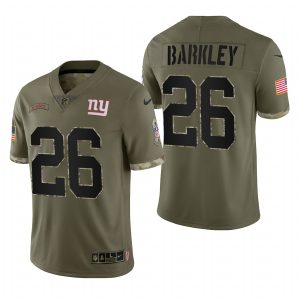 Saquon Barkley New York Giants Olive 2022 Salute To Service Limited Jersey