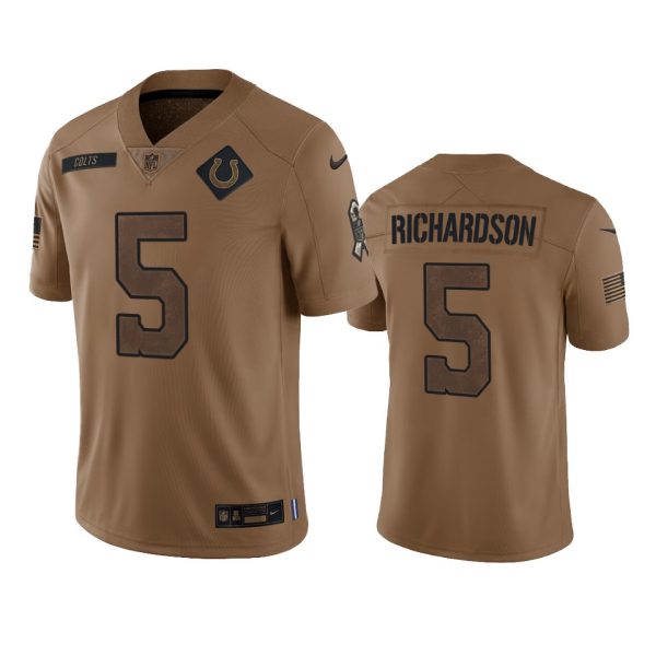 Anthony Richardson Indianapolis Colts Brown 2023 Salute To Service Limited Jersey