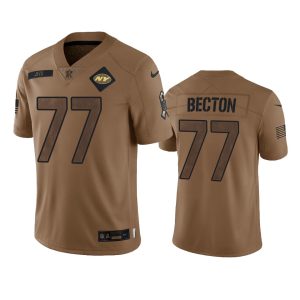 Mekhi Becton New York Jets Brown 2023 Salute To Service Limited Jersey
