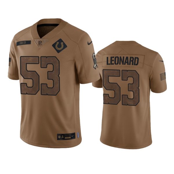 Darius Leonard Indianapolis Colts Brown 2023 Salute To Service Limited Jersey