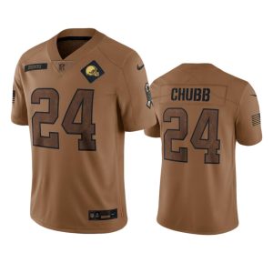Nick Chubb Cleveland Browns Brown 2023 Salute To Service Limited Jersey