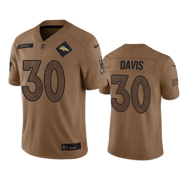Terrell Davis Denver Broncos Brown 2023 Salute To Service Limited Jersey