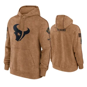 Houston Texans 2023 Salute To Service Brown Club Hoodie