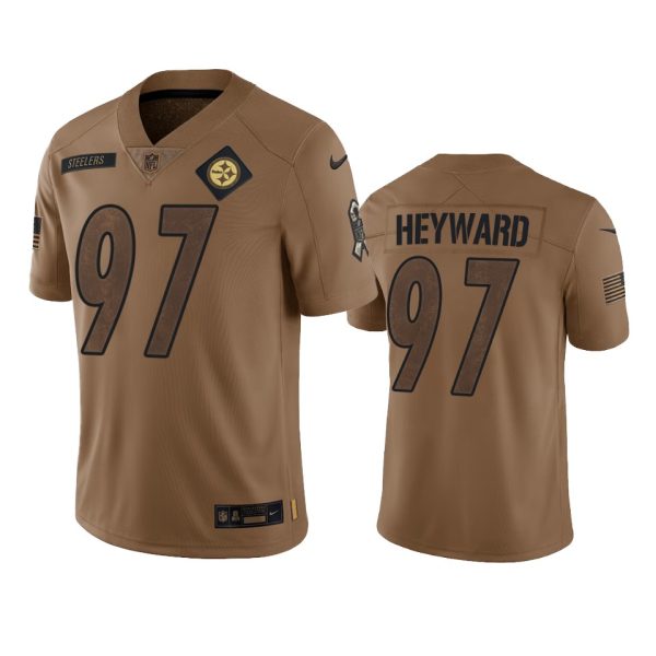 Cameron Heyward Pittsburgh Steelers Brown 2023 Salute To Service Limited Jersey