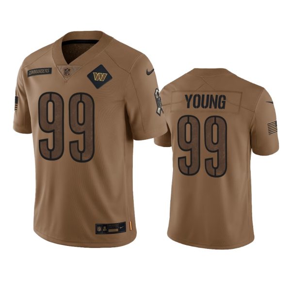 Chase Young Washington Commanders Brown 2023 Salute To Service Limited Jersey