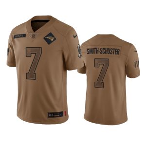 JuJu Smith-Schuster New England Patriots Brown 2023 Salute To Service Limited Jersey