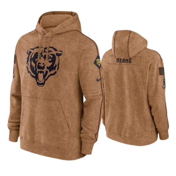 Chicago Bears 2023 Salute To Service Brown Club Hoodie
