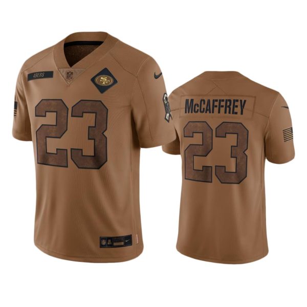 Christian McCaffrey San Francisco 49ers Brown 2023 Salute To Service Limited Jersey