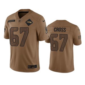 Charles Cross Seattle Seahawks Brown 2023 Salute To Service Limited Jersey