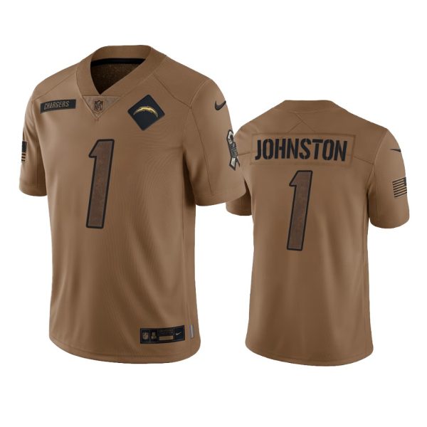 Quentin Johnston Los Angeles Chargers Brown 2023 Salute To Service Limited Jersey