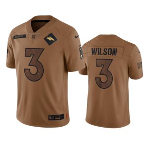 Russell Wilson Denver Broncos Brown 2023 Salute To Service Limited Jersey