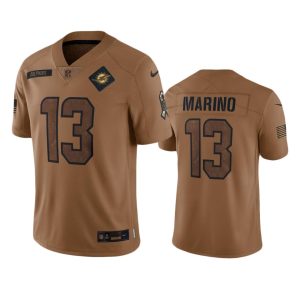 Dan Marino Miami Dolphins Brown 2023 Salute To Service Limited Jersey
