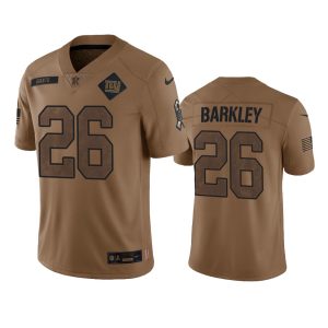 Saquon Barkley New York Giants Brown 2023 Salute To Service Limited Jersey