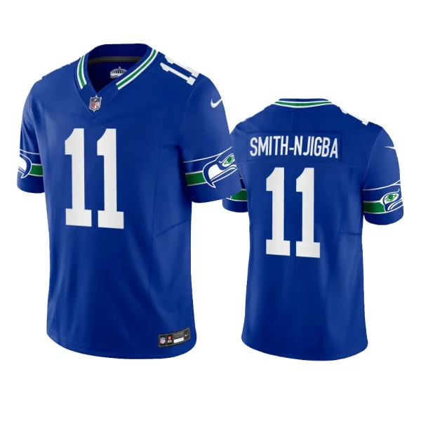 Jaxon Smith-Njigba Seattle Seahawks Royal Throwback F.U.S.E. Limited Jersey