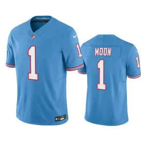 Warren Moon Tennessee Titans Light Blue Oilers Throwback Limited Jersey