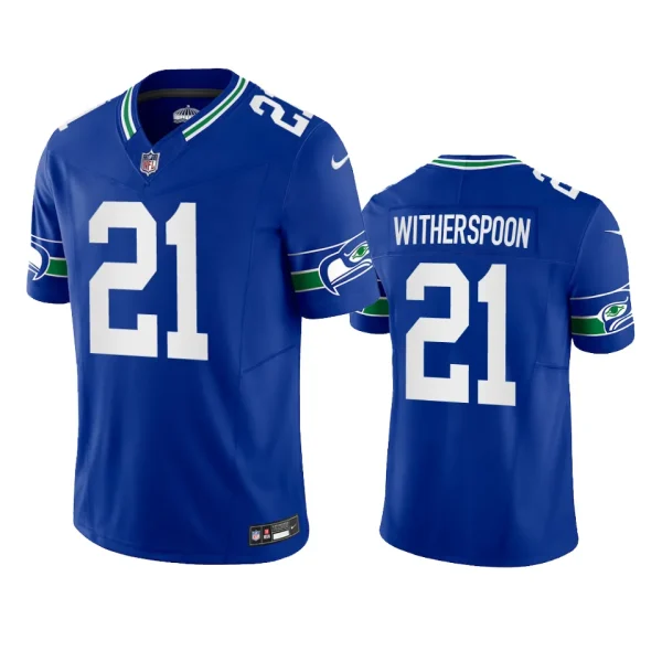 Devon Witherspoon Seattle Seahawks Royal Throwback F.U.S.E. Limited Jersey