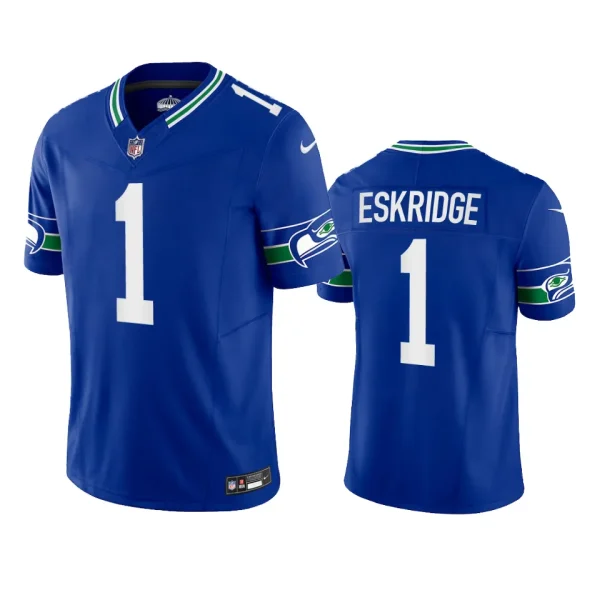 D'Wayne Eskridge Seattle Seahawks Royal Throwback F.U.S.E. Limited Jersey
