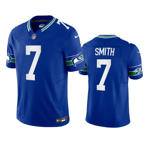 Geno Smith Seattle Seahawks Royal Throwback F.U.S.E. Limited Jersey